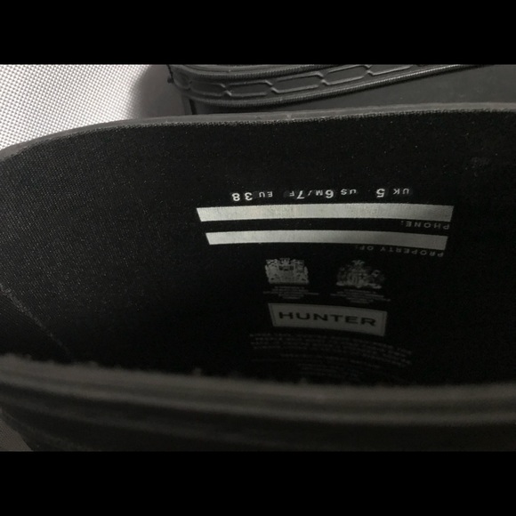 SOLD Black matte hunter boots size 7 - Picture 3 of 4